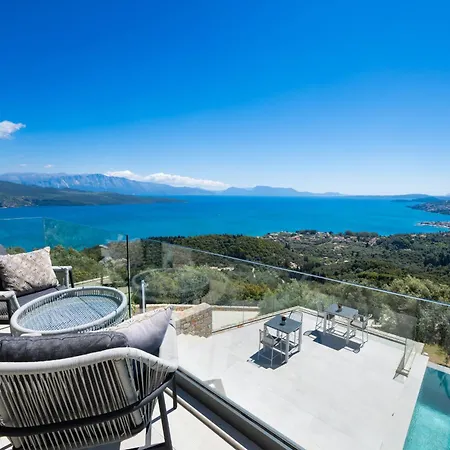לינה וארוחת בוקר Grey Sea View Estate - Luxury With Private Pool & Plunge Pool Katouna