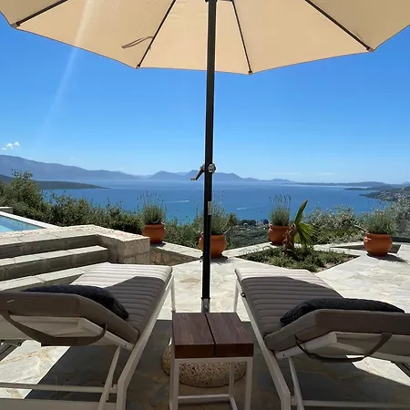 Grey Sea View Estate - Luxury With Private Pool & Plunge Pool Katouna