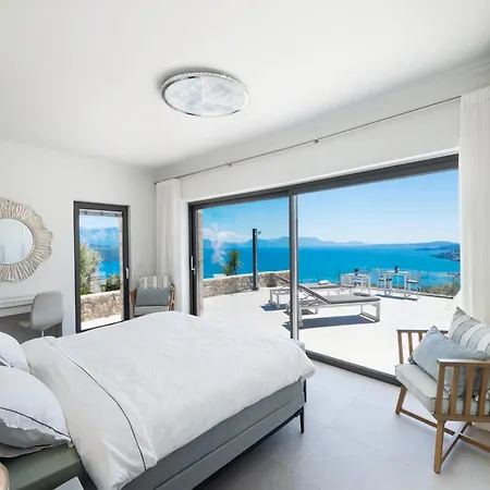 住宿加早餐酒店 Grey Sea View Estate - Luxury With Private Pool & Plunge Pool Katouna